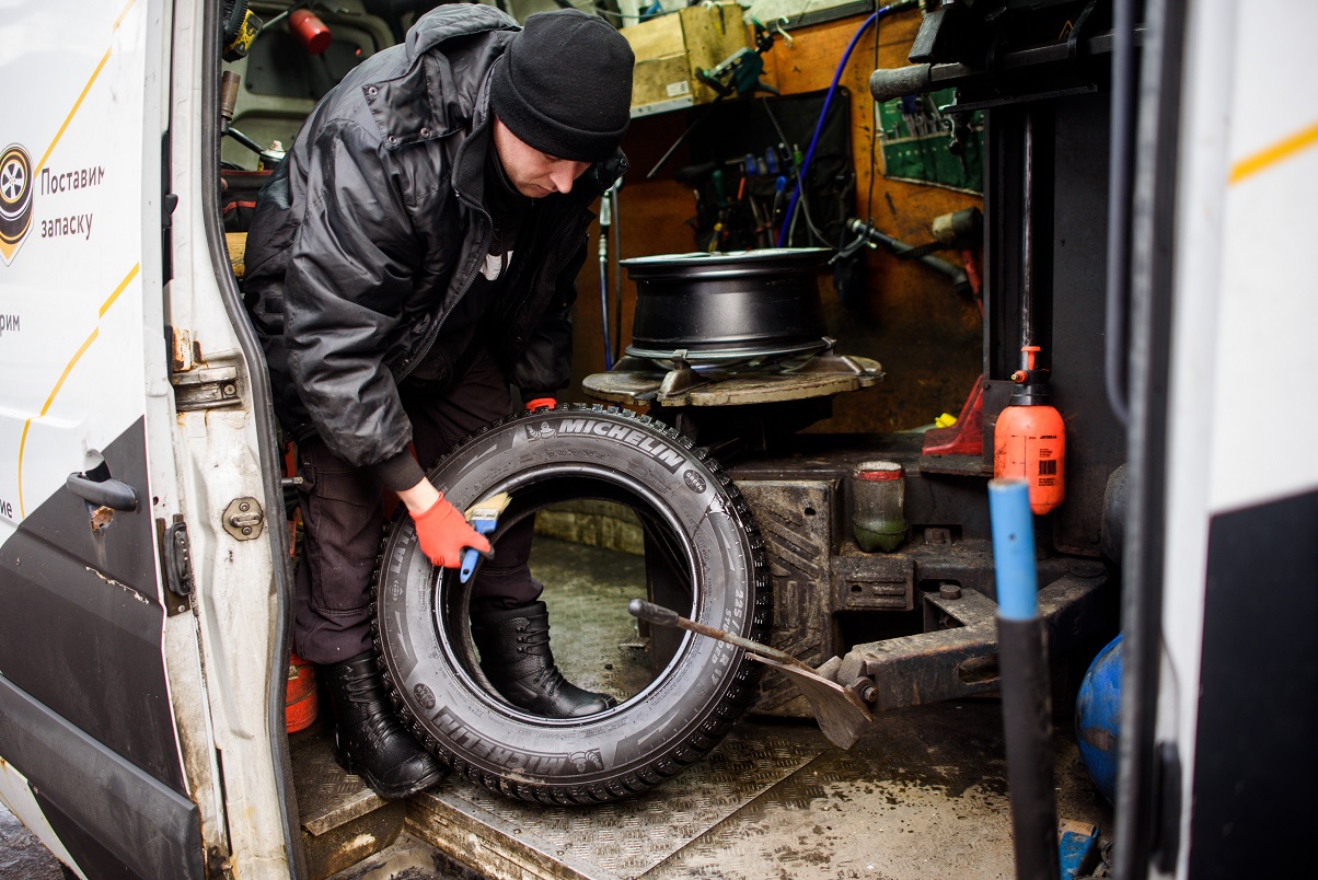 мобильный шиномонтаж на колесах